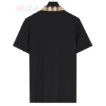 B*RBERRY cody polo shirt with check collar Black - Image 3