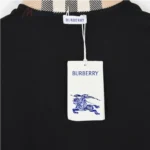 B*RBERRY cody polo shirt with check collar Black - Image 5