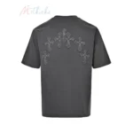 Chrome Hearts Cross-Embroidered T-Shirt Black/White/Pink