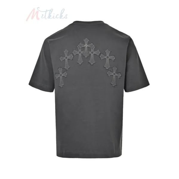 Chrome Hearts Cross-Embroidered T-Shirt Black/White/Pink