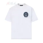 Chrome Hearts Denim Patchwork Design Short-Sleeve T-Shirt Black/White - Image 3