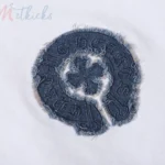 Chrome Hearts Denim Patchwork Design Short-Sleeve T-Shirt Black/White - Image 4