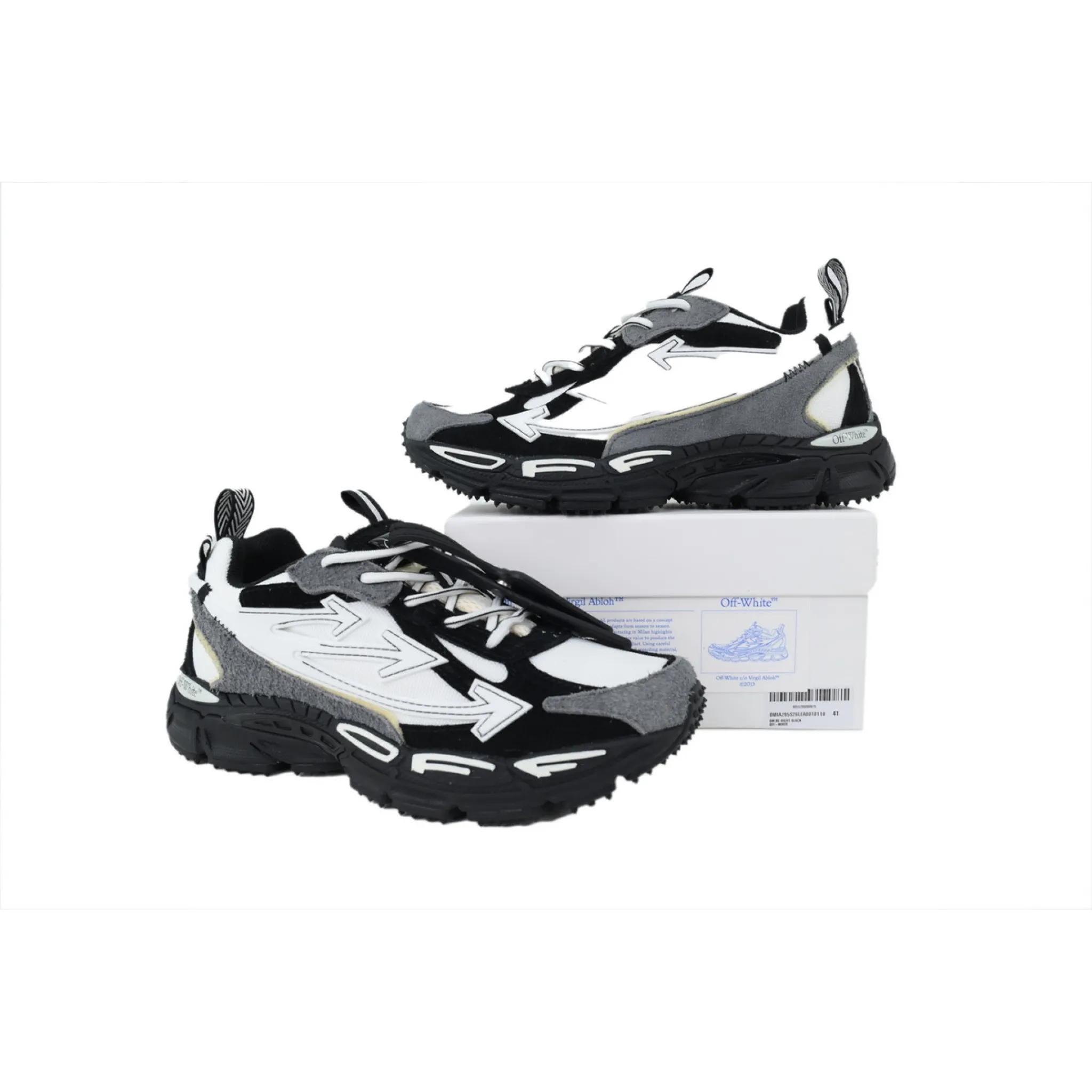 Off White Be Right Back Sneakers Black And White - Image 5