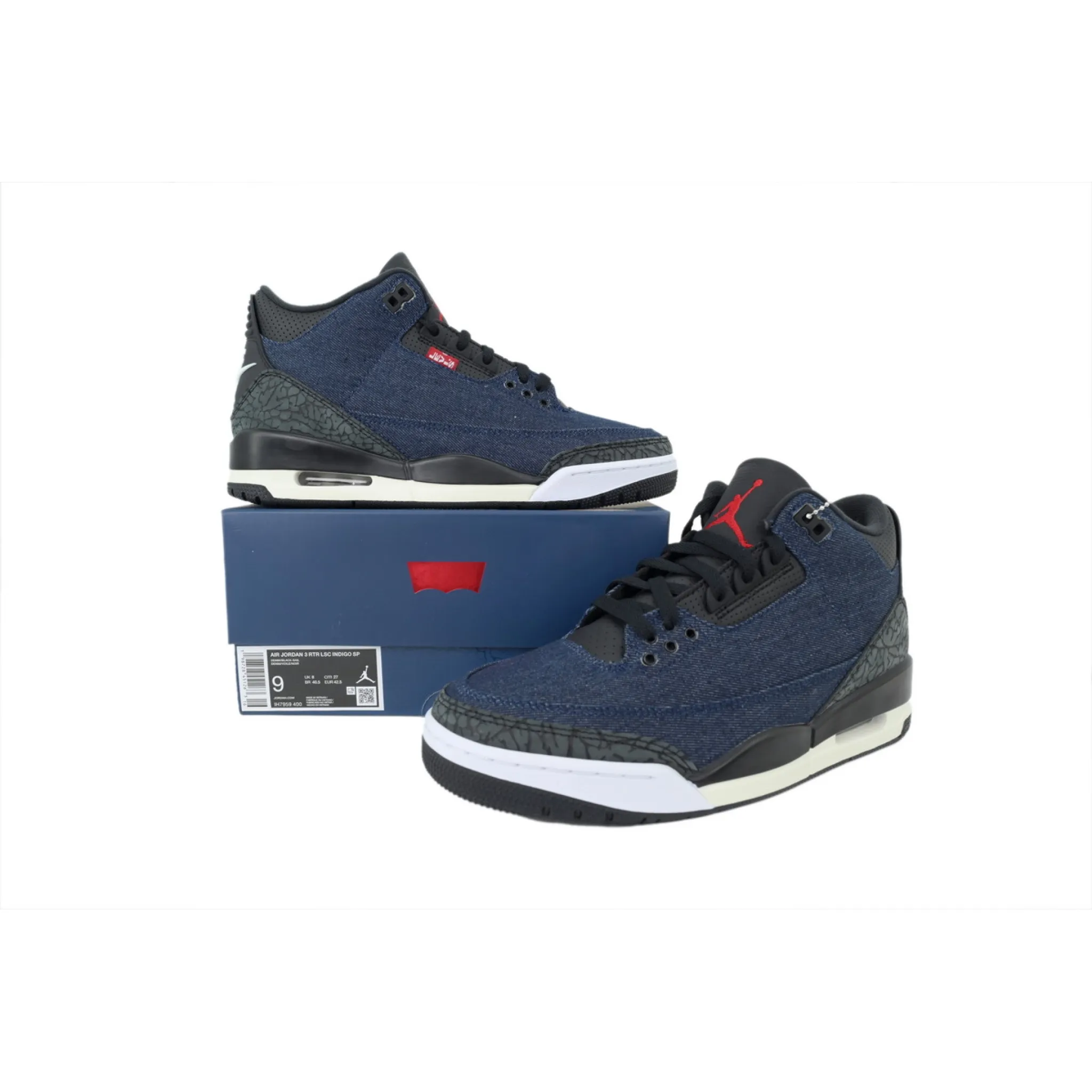 Levi's x Air Jordan 3 Retro SP 'Denim Blue' - Image 3