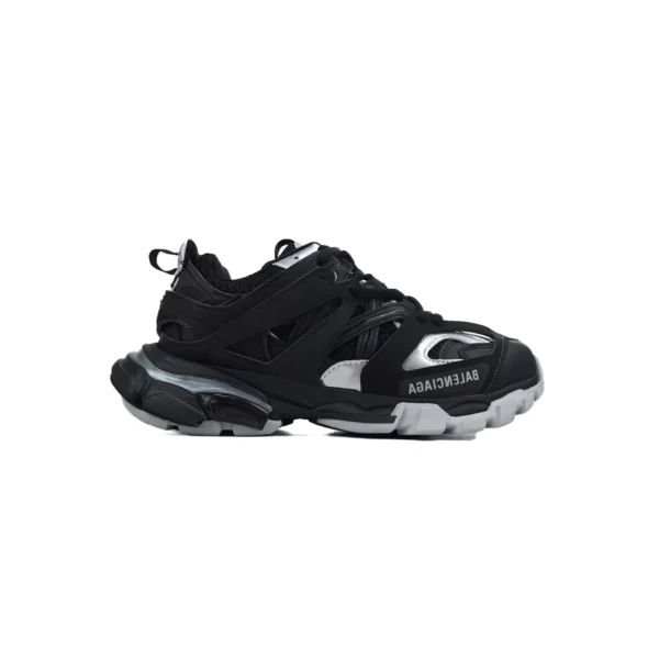B*lenciaga 3rd Track Sneaker Black Silver