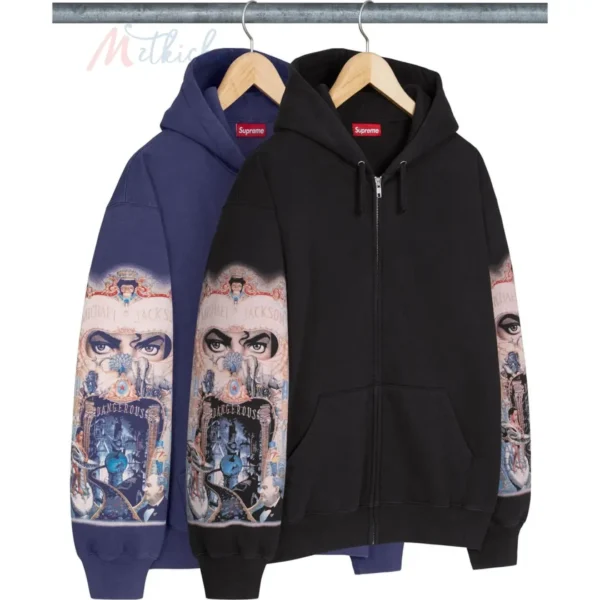 Supreme x Michael Jackson Dangerous Zip Up Hooded Sweatshirt
