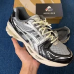 A*ICS Gel-Kayano 14 Black Glacier Grey Silver - Image 2