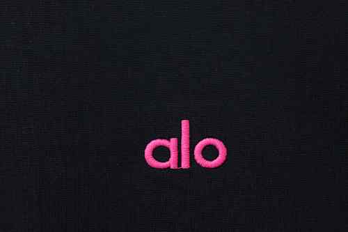 ALO 26SS Embroidered Logo Short-Sleeve T-Shirt Black - Image 6