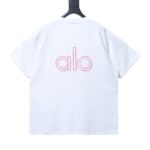 ALO 26SS Embroidered Logo Short-Sleeve T-Shirt White - Image 3
