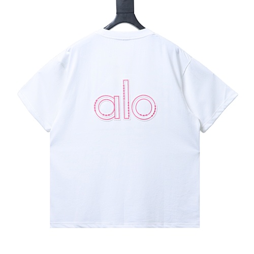 ALO 26SS Embroidered Logo Short-Sleeve T-Shirt White - Image 3