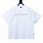 Balenciaga 25ss Sunflower Textured Seam-Sealed Short-Sleeve T-Shirt