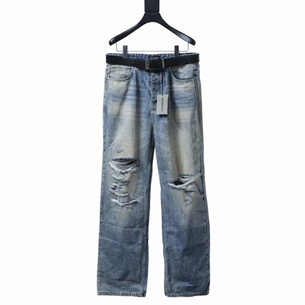 Balenciaga 25SS Washed Distressed Jeans