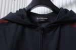 Balenciaga BLCG 26SS 3M Black and Red Embroidered Hooded Sports Jacket - Image 6