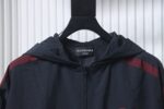 Balenciaga BLCG 26SS 3M Black and Red Embroidered Hooded Sports Jacket - Image 7