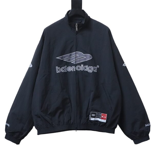 Balenciaga BLCG 26SS Cursive Signature Embroidered Hooded Sports Jacket