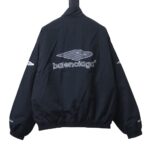 Balenciaga BLCG 26SS Cursive Signature Embroidered Hooded Sports Jacket - Image 2