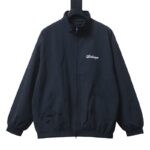 Balenciaga BLCG 26SS Cursive Signature Embroidered Hooded Sports Jacket - Image 11