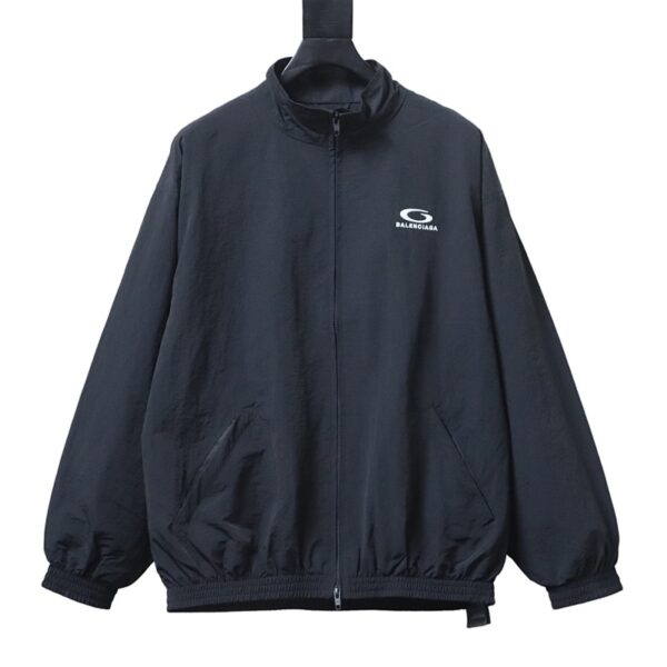 Balenciaga BLCG 26SS Front and Back Half Ring Embroidered Tracksuit Jacket