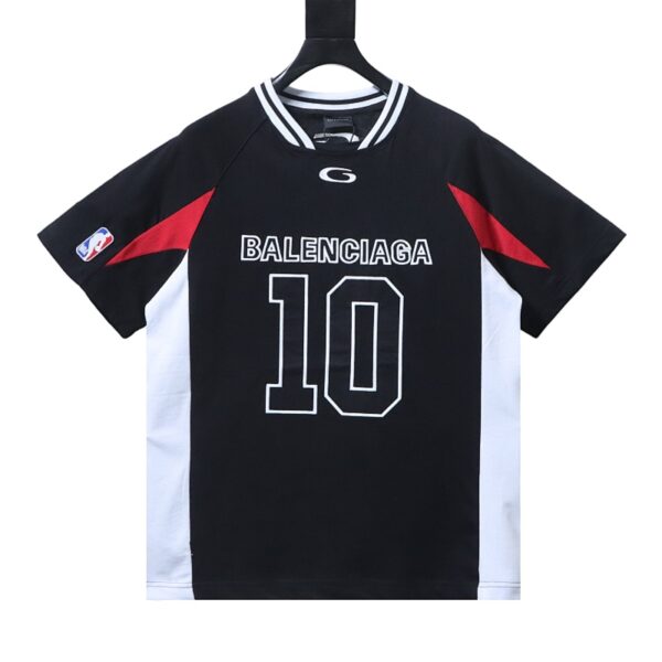 Balenciaga NBA Collaboration Oversized Color-Blocked Short-Sleeve T-Shirt