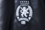 Balenciaga BLCG 26SS 3M Embroidered Grey Manchester United Baseball Flight Leather Jacket - Image 5