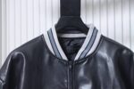 Balenciaga BLCG 26SS 3M Embroidered Grey Manchester United Baseball Flight Leather Jacket - Image 7