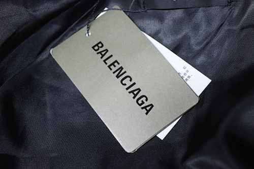 Balenciaga BLCG 26SS 3M Embroidered Grey Manchester United Baseball Flight Leather Jacket - Image 9