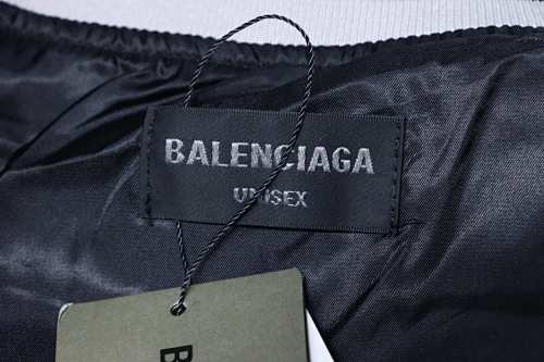 Balenciaga BLCG 26SS 3M Embroidered Grey Manchester United Baseball Flight Leather Jacket - Image 10
