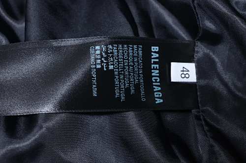 Balenciaga BLCG 26SS 3M Embroidered Grey Manchester United Baseball Flight Leather Jacket - Image 8