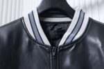 Balenciaga BLCG 26SS 3M Embroidered Grey Manchester United Baseball Flight Leather Jacket - Image 6