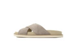 Brunello Cucinelli Suede Slide Sandals Beige