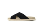 Brunello Cucinelli Suede Slide Sandals Black