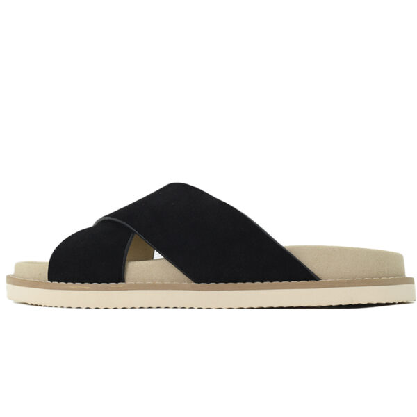 Brunello Cucinelli Suede Slide Sandals Black