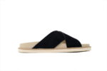 Brunello Cucinelli Suede Slide Sandals Black - Image 2