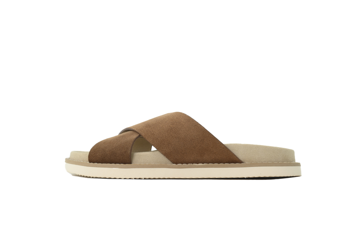 brunello_cucinelli_suede_slide_sandals_brown_1E38C96925719.jpg Brunello Cucinelli Suede Slide Sandals Brown - Image 1
