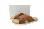 Brunello Cucinelli Suede Slide Sandals Brown - Image 9