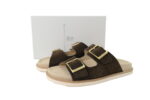 Brunello Cucinelli Suede Slide Sandals Coffee - Image 9