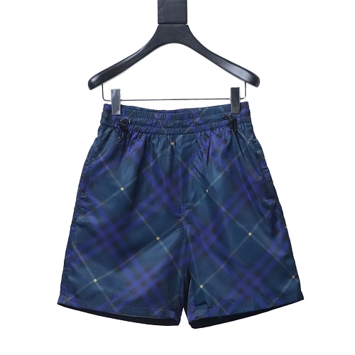 Burberry Dark Blue Plaid Shorts
