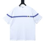 Burberry Striped Print with Classic Horse Embroidery Short-Sleeve T-Shirt