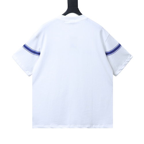 Burberry Striped Print with Classic Horse Embroidery Short-Sleeve T-Shirt - Image 2