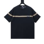 Burberry Striped Print with Classic Horse Embroidery Short-Sleeve T-Shirt - Image 3