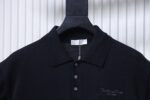 Dior Embroidered Knit Short-Sleeved Polo Shirt - Image 6