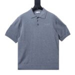 Dior Embroidered Knit Short-Sleeved Polo Shirt - Image 3