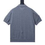 Dior Embroidered Knit Short-Sleeved Polo Shirt - Image 4