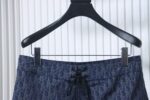 Dior Green Webbing Drawstring Shorts Blue - Image 4
