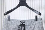Dior Green Webbing Drawstring Shorts Grey - Image 4