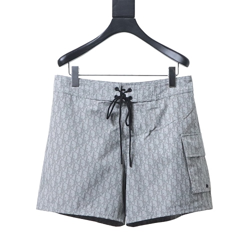 Dior Green Webbing Drawstring Shorts Grey