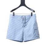 Dior Green Webbing Drawstring Shorts Purple