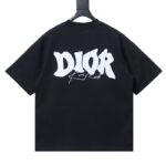 Dior Large Logo Patch And Embroidered Lettering On The Back T-Shirt