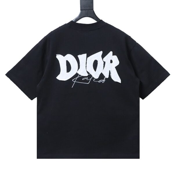 Dior Large Logo Patch And Embroidered Lettering On The Back T-Shirt