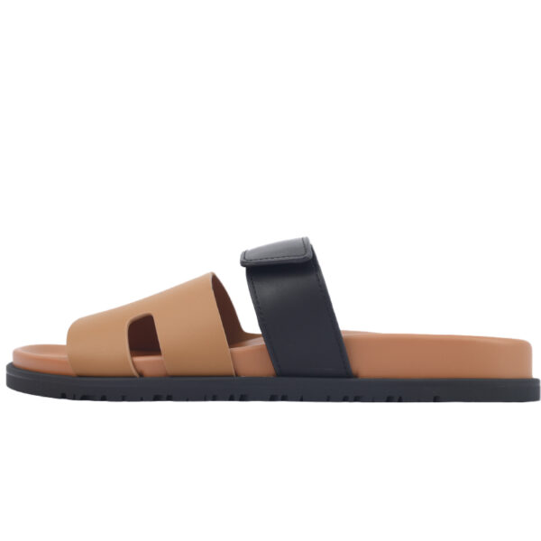 Hermes Chypre Sandal Khaki Black
